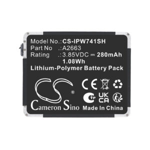 280mAh Replacement Battery for Apple Watch Series S7 41mm, A2475, A2473, A2476, A2663