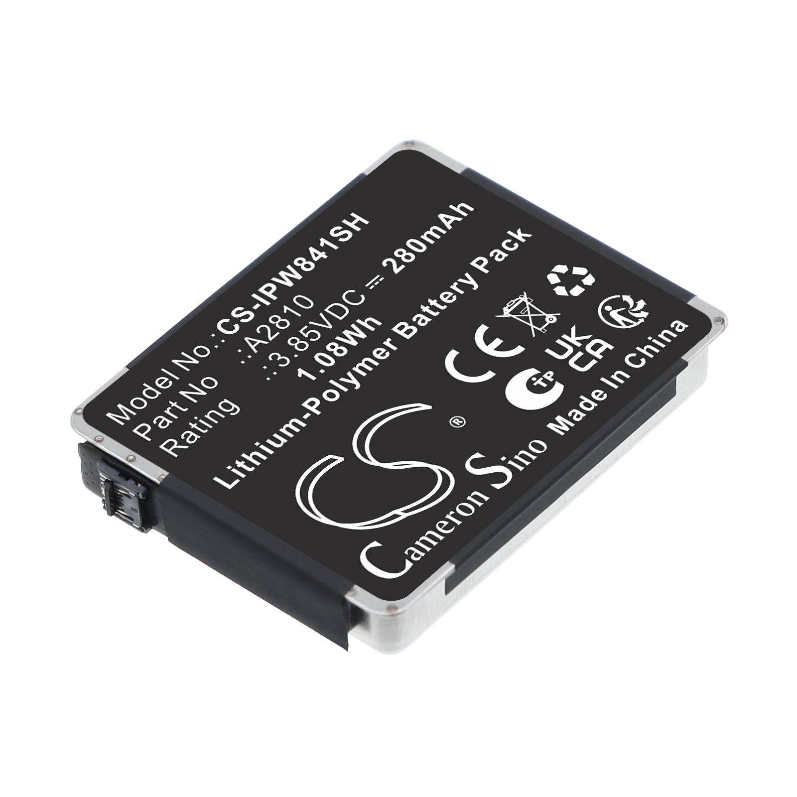 280mAh Replacement Battery for Apple Watch Series S8 41mm, A2857, A2773, A2772, A2770, A2810