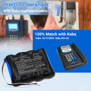Replacement Battery for Kaba FDU G4, 132-512003, NiCD 1400mAh