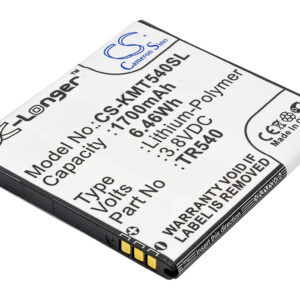 1700 mAh for KAZAM TR540,TR540-HSHCJ0002088