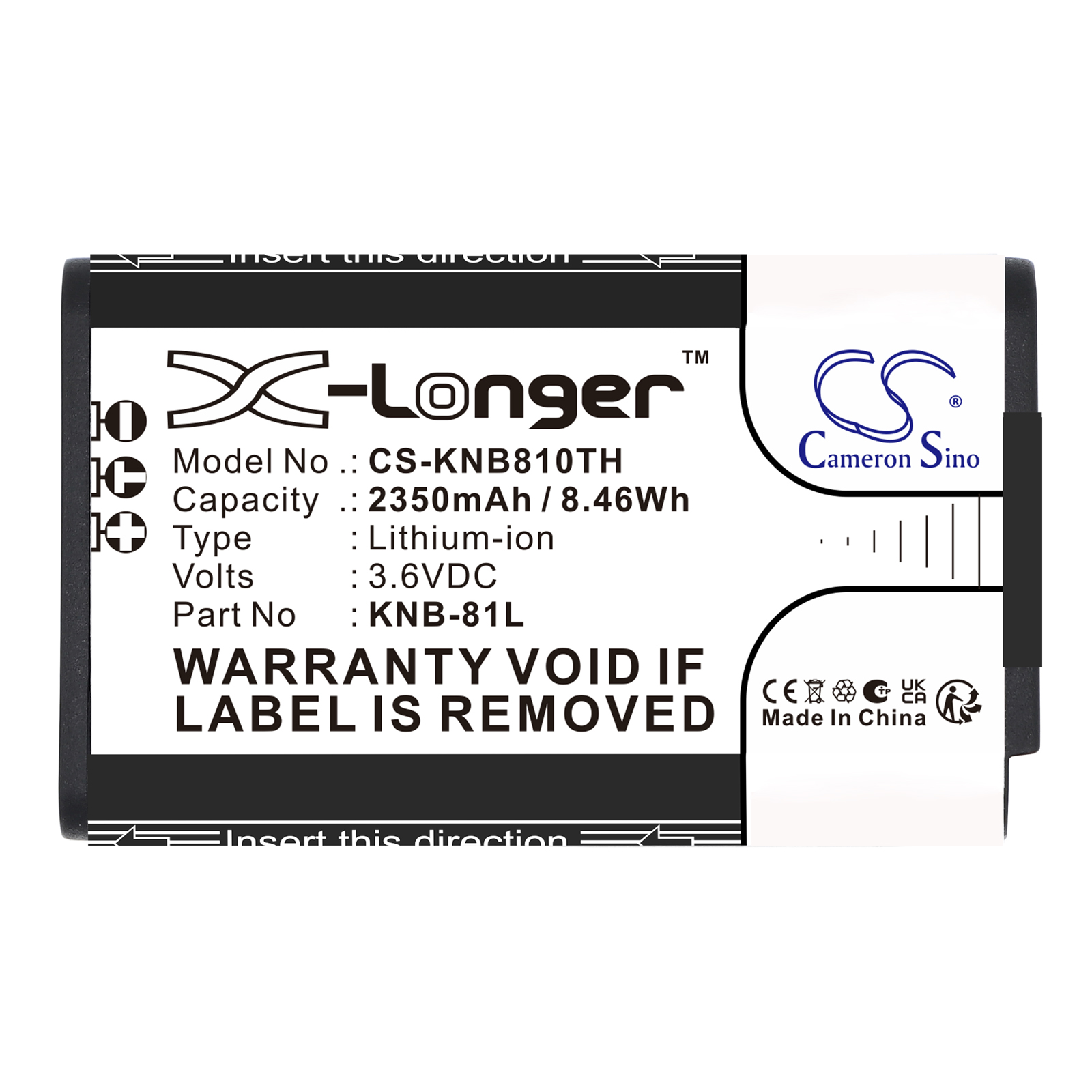 2350mAh Battery for Kenwood KNB-81L, KNB-81LI, NX-P500, PKT-300, TK-3601D