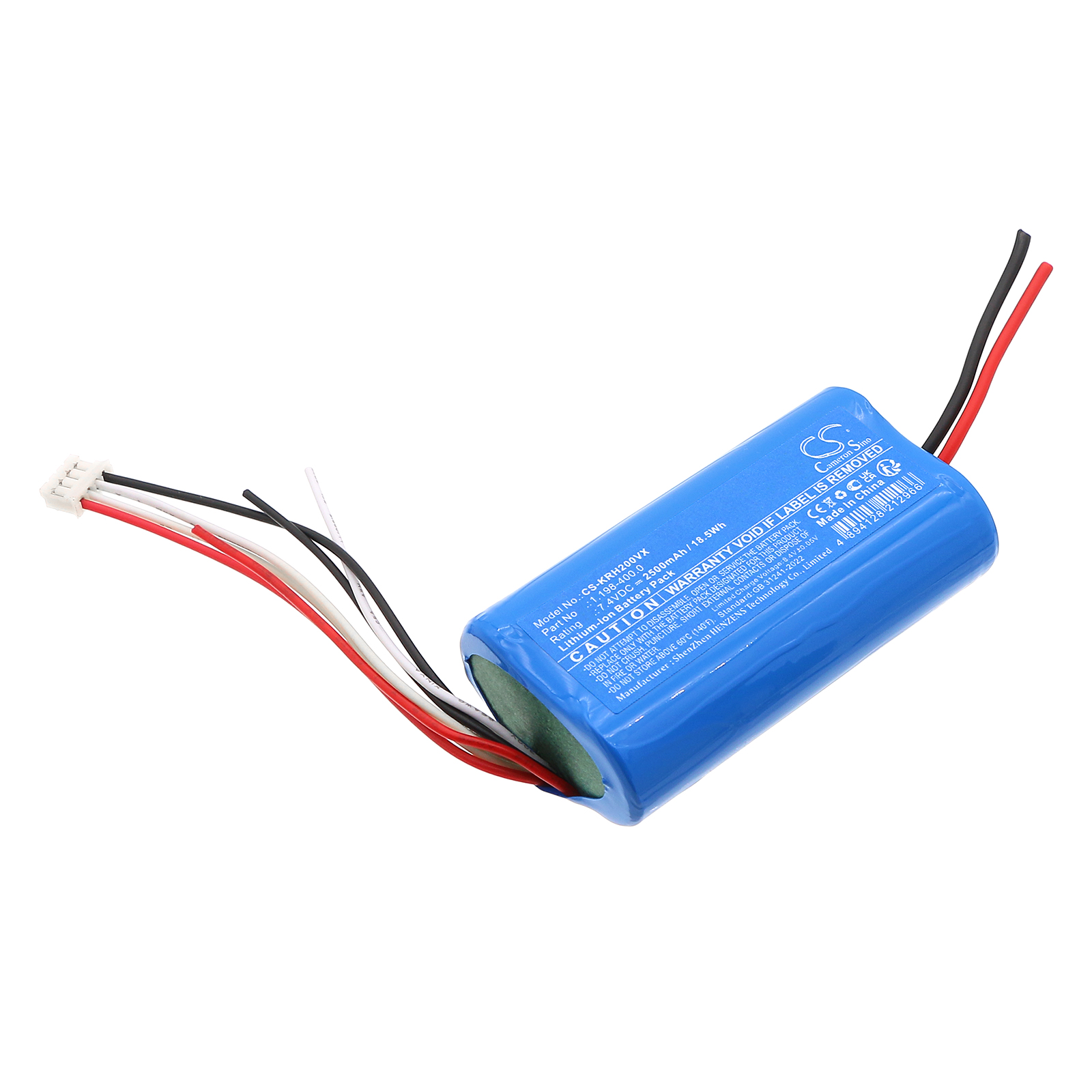 Replacement Battery for Karcher VCH2, 1.198-400.0. Lithium-ion 2500mAh