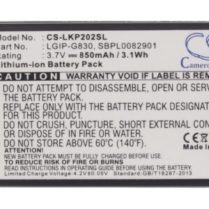 850 mAh for LG LGIP-G830