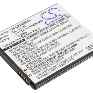 1400 mAh for LG BL-53QH,EAC61878603,EAC61878605,EAC61898401