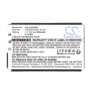 950 mAh for Logitech 190301-0000,190304-2000,R-IG7