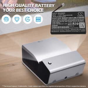 3000mAh Replacement Battery for LG PH450U, PH450UG LED MiniBeam UST DLP Projector, TD-Ab33LG, EAC63379202
