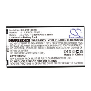 2400 mAh for LG EAC61579101,L13