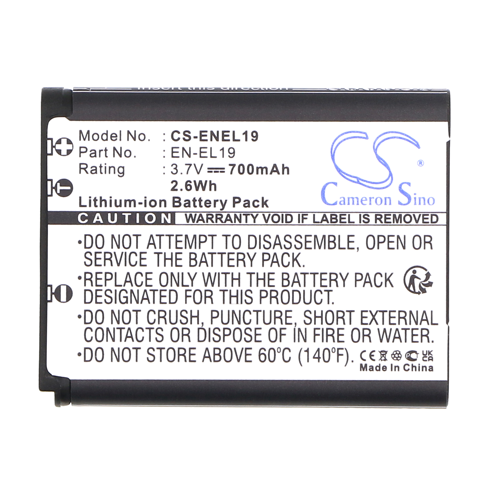 700 mAh for NiKon EN-EL19