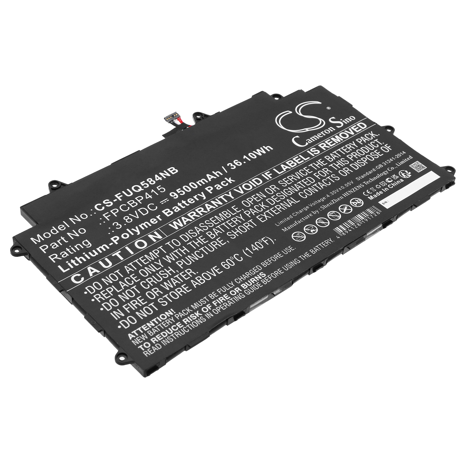 9500 mAh for Fujitsu CP678530-01,FPB0310,FPBO310,FPCBP415