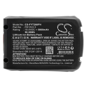 5000 mAh for Flymo FB18V2.5