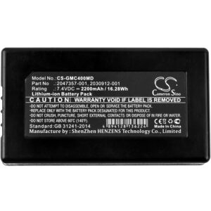 2200 mAh for GE 2030912-001,2047357-001,2073265-001