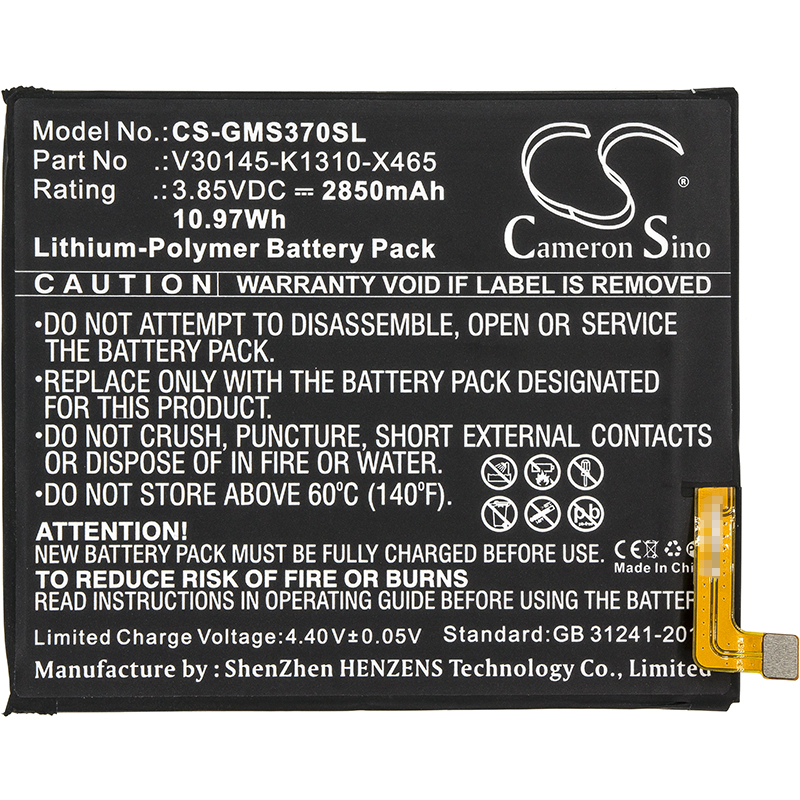2850 mAh for Gigaset V30145-K1310-X465