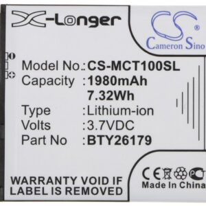 1980 mAh for Mobistel BTY26179,BTY26179MOBISTEL/STD