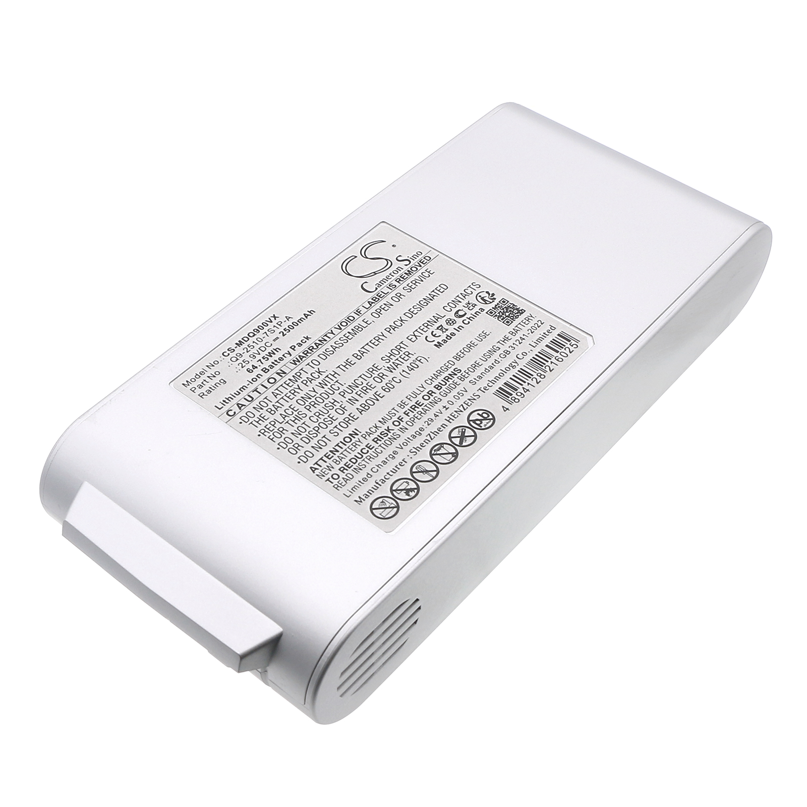 Replacement Battery for Midea Q9 Station, Lithium-ion 2500mAh 25.9V