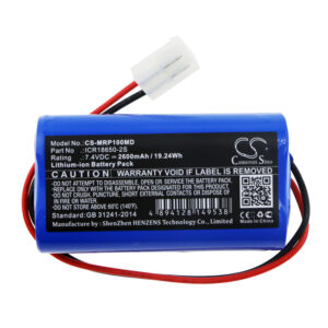 2600 mAh for Mindray 115-068528-00,ICR18650-2S