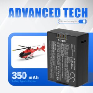 Replacement Battery for  Modster EC-135, AFX-135, DRF 25327, AFX-135, Li-Polymer 350mAh 7.4V