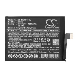 Replaces battery for  Xiaomi Mi 9T, Mi 9T Pro, BM4G, Li-Polymer 4000mAh