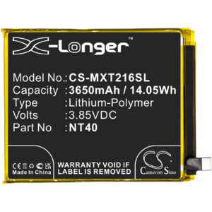 3650 mAh for Motorola NT40