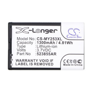 1300 mAh for Sagem P/N 523855AR