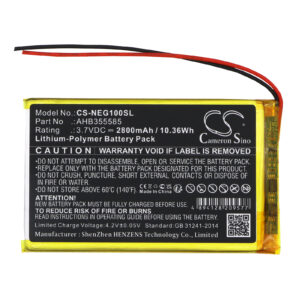 Replacement Battery for SNK Neo Geo X Gold Handheld Console, Li-Polymer 2800mAh