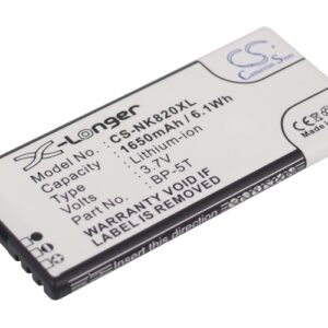 1650 mAh for Nokia BP-5T