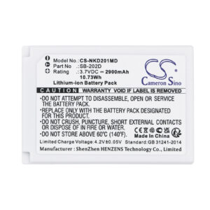 2900 mAh for Nihon Kohden SB-202D