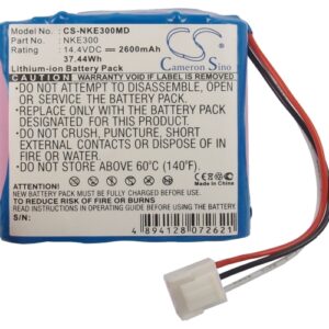 2600mAh Replacement Battery for Nihon Kohden Edan SE-300A, Edan SE-300B