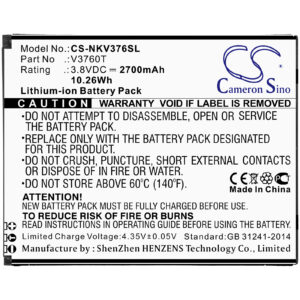 2700 mAh for Nokia V3760T