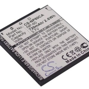 720 mAh for Casio NP-60