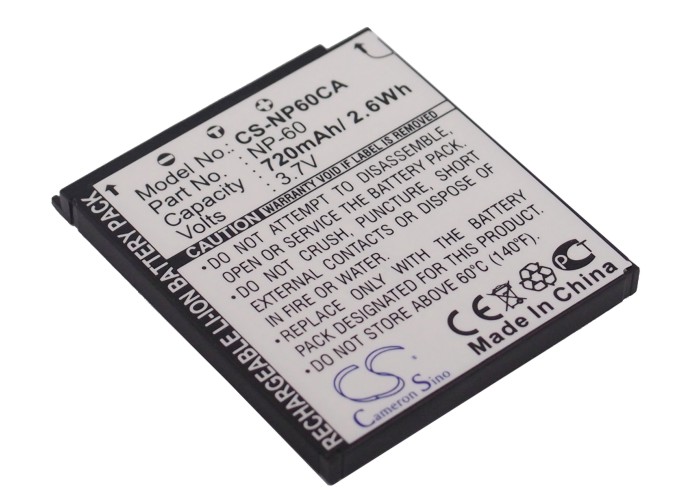 720 mAh for Casio NP-60