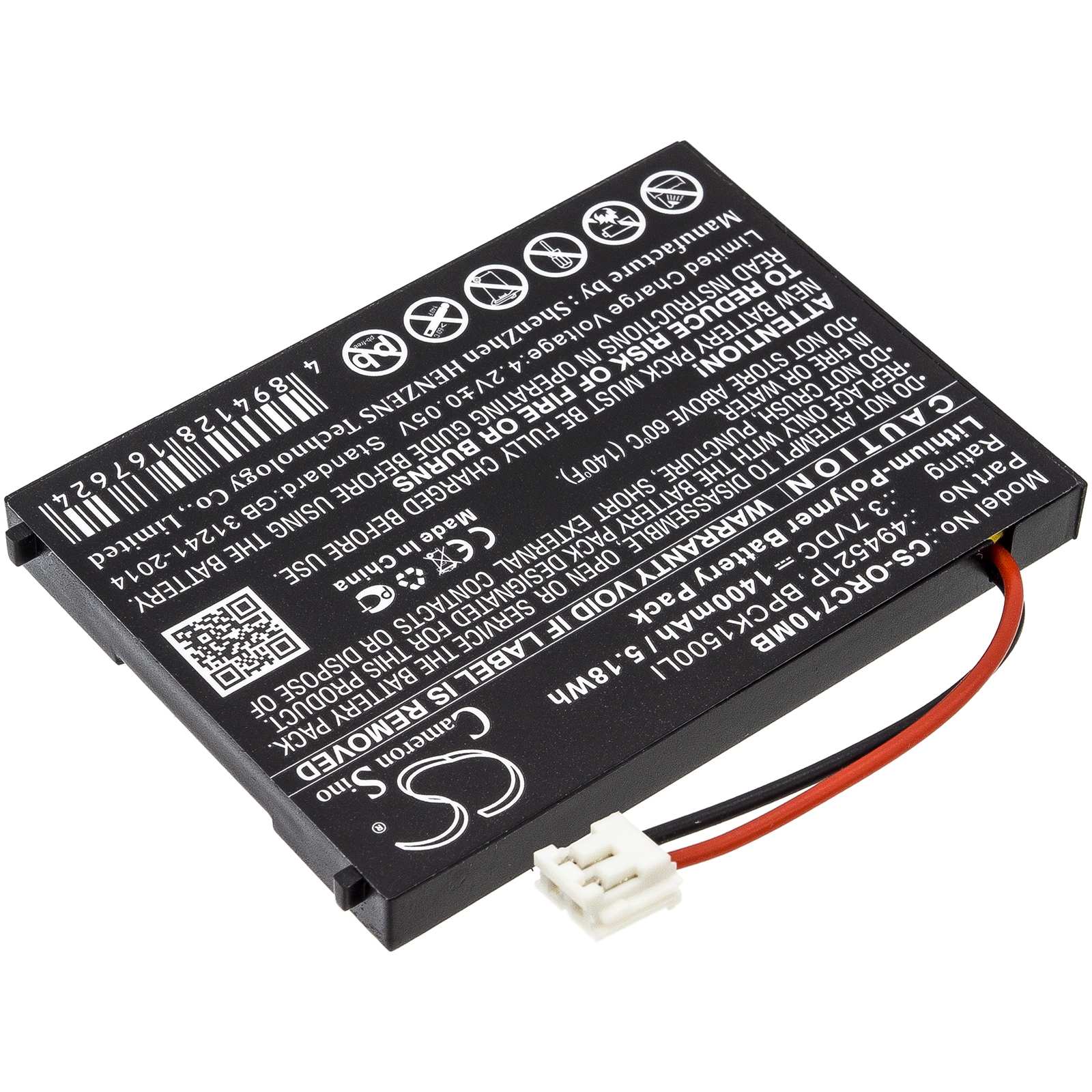 1400 mAh for Audioline 494521P,BPCK1500LI