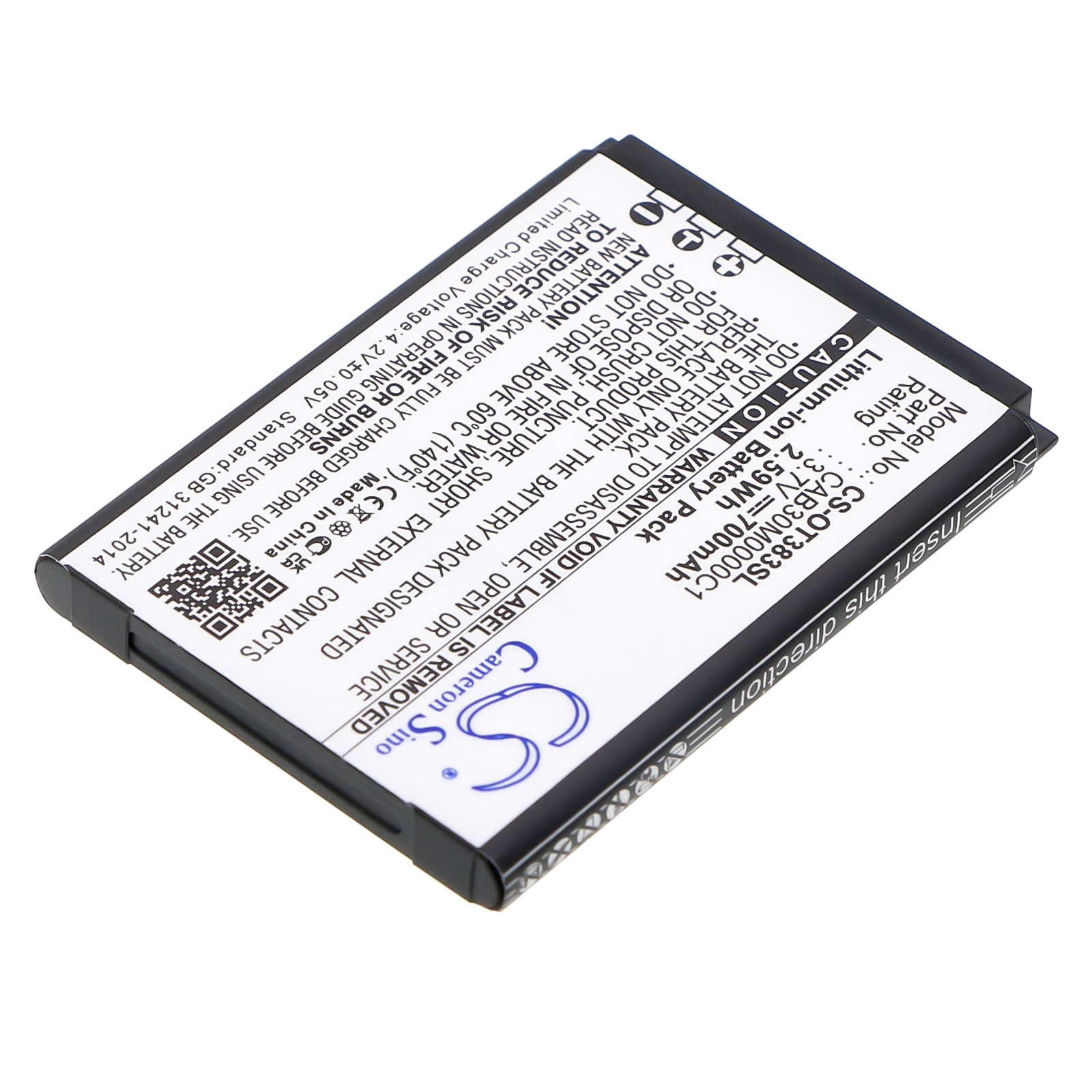 700 mAh for Alcatel B-U8C,CAB2170000C1,CAB2170000C2,CAB217000C21,CAB30M0000C1,CAB30U0000C1,OT-BY10,OT-BY20