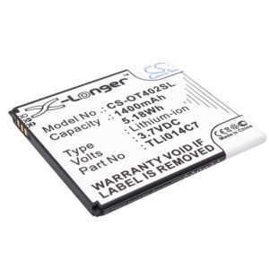 1400 mAh for Alcatel TLi014C7,TLP020A2