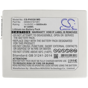 6600 mAh for Philips 989803167281,M6479,M6479-O,SE02211,SE-02211