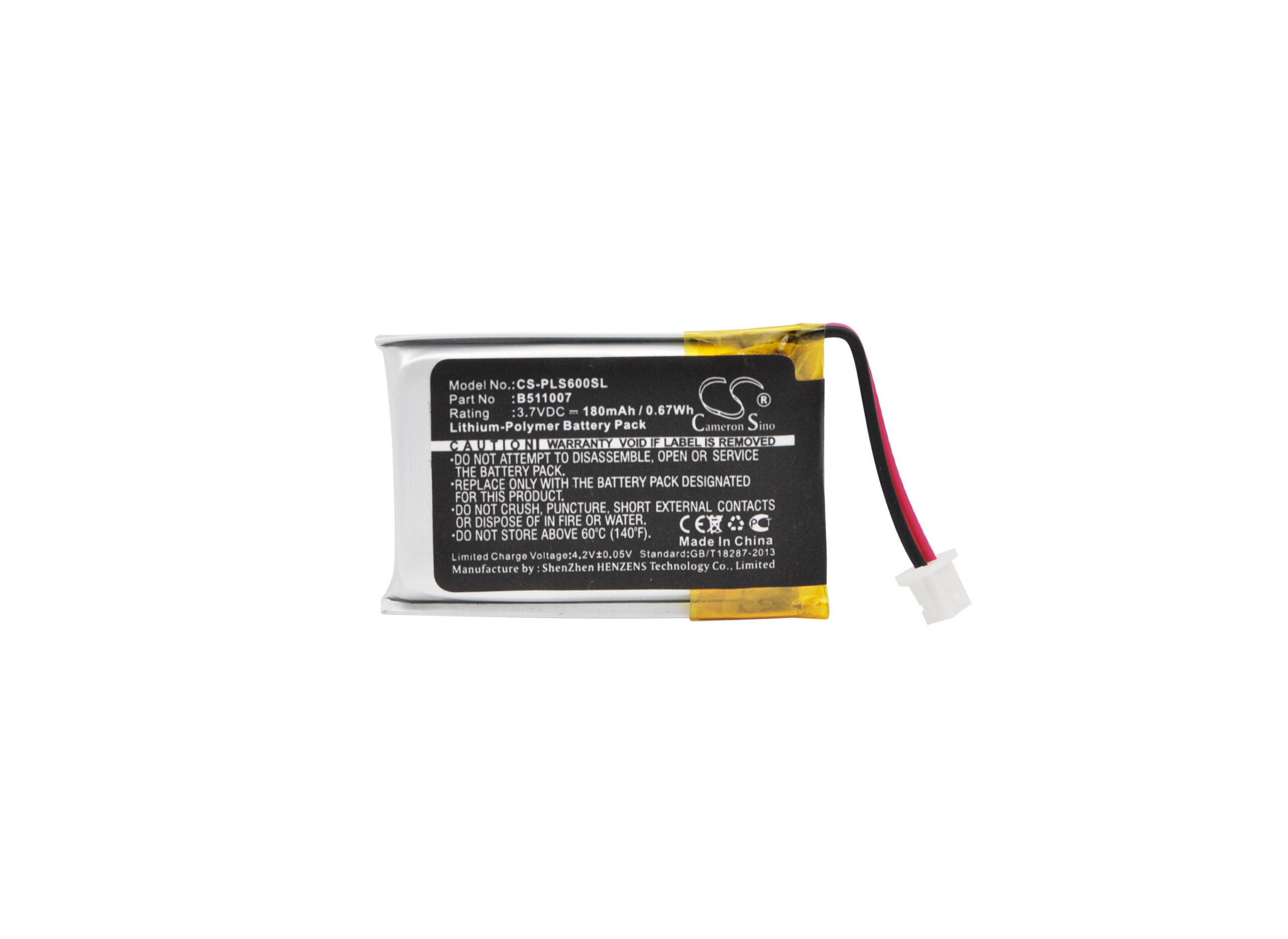180 mAh for Plantronics 452128,6535801,B511007