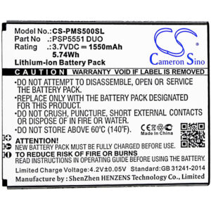 1550 mAh for Prestigio PSP5551 DUO