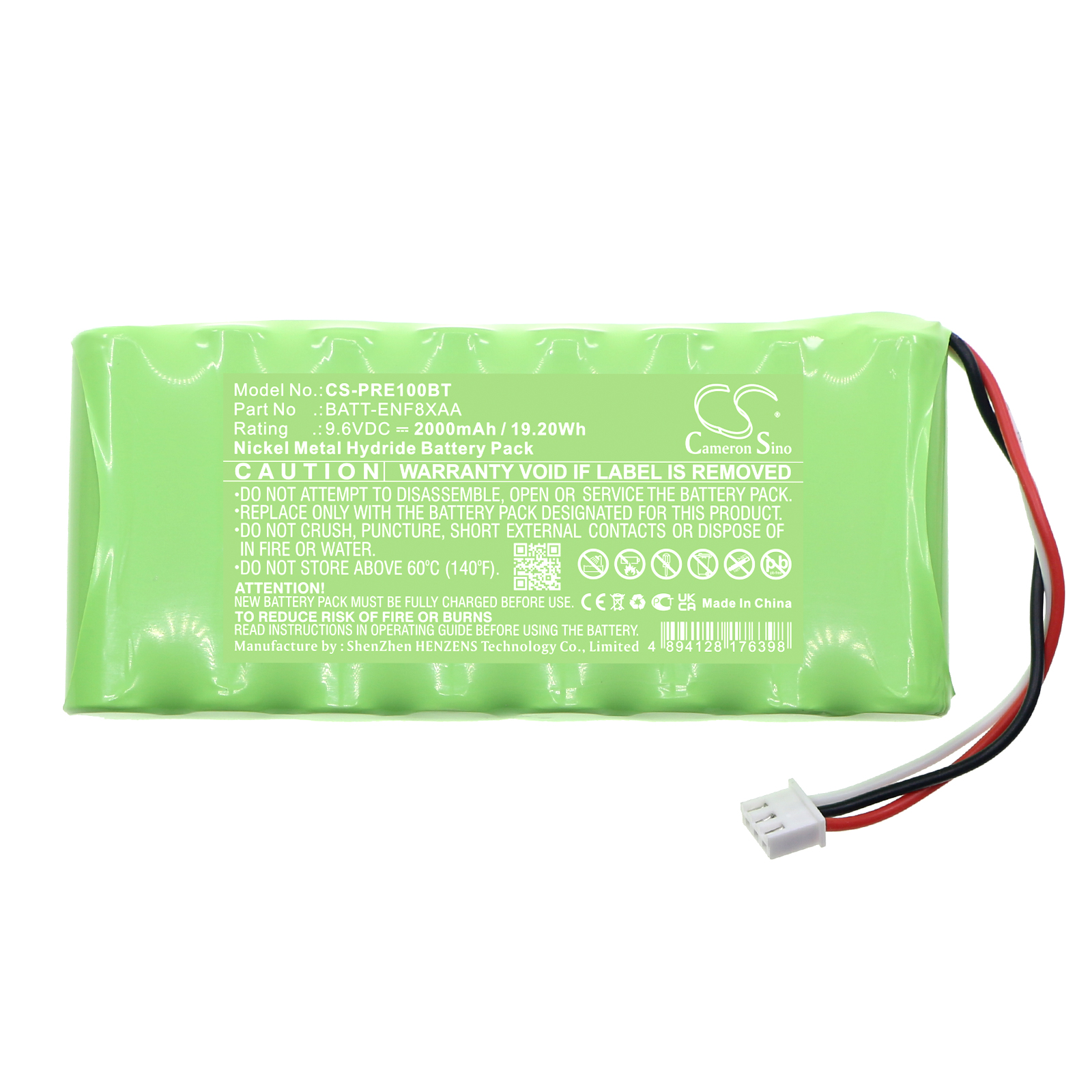 2000 mAh for Pyronix BATT-ENF8XAA