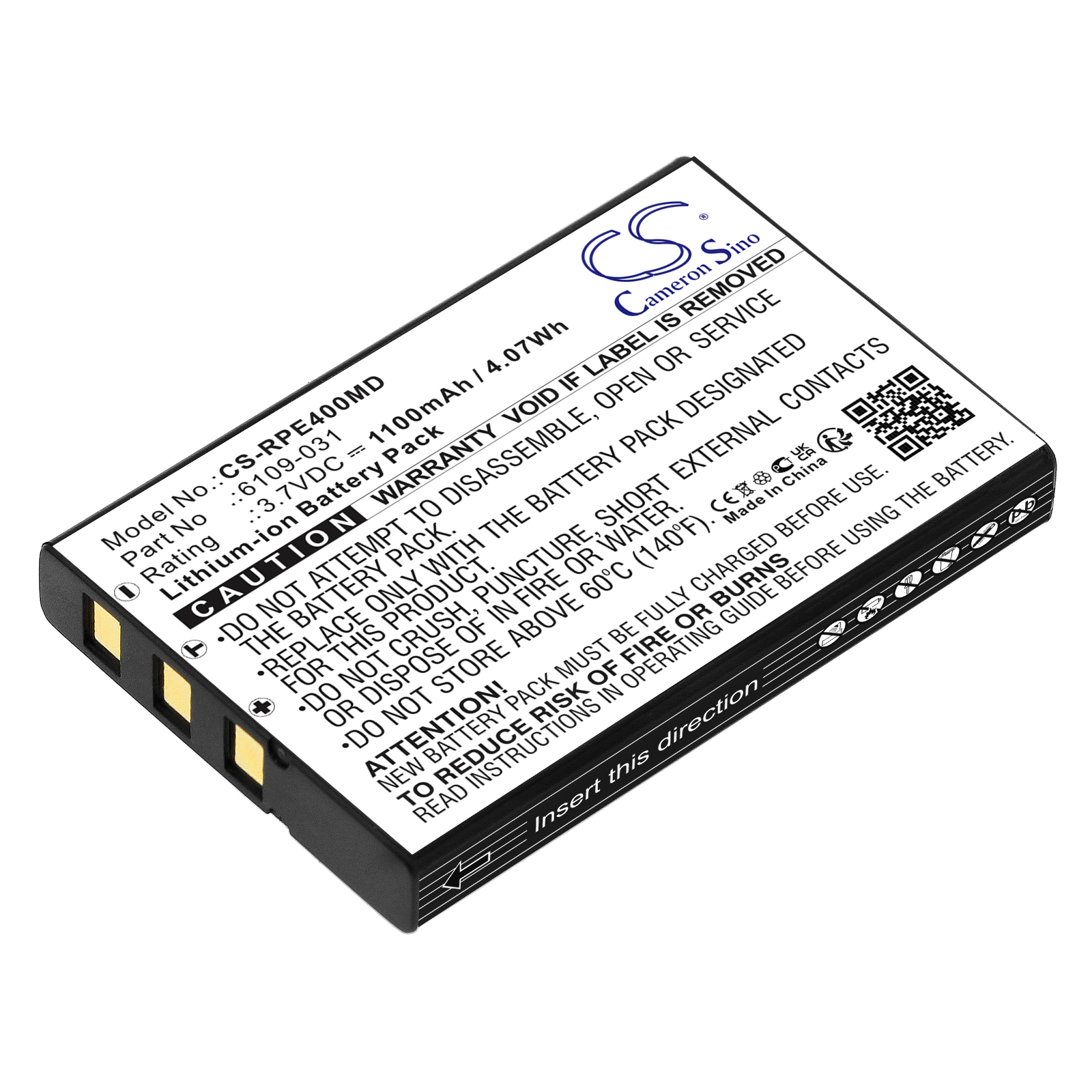 1100 mAh for MettlerToledo E4-BATT