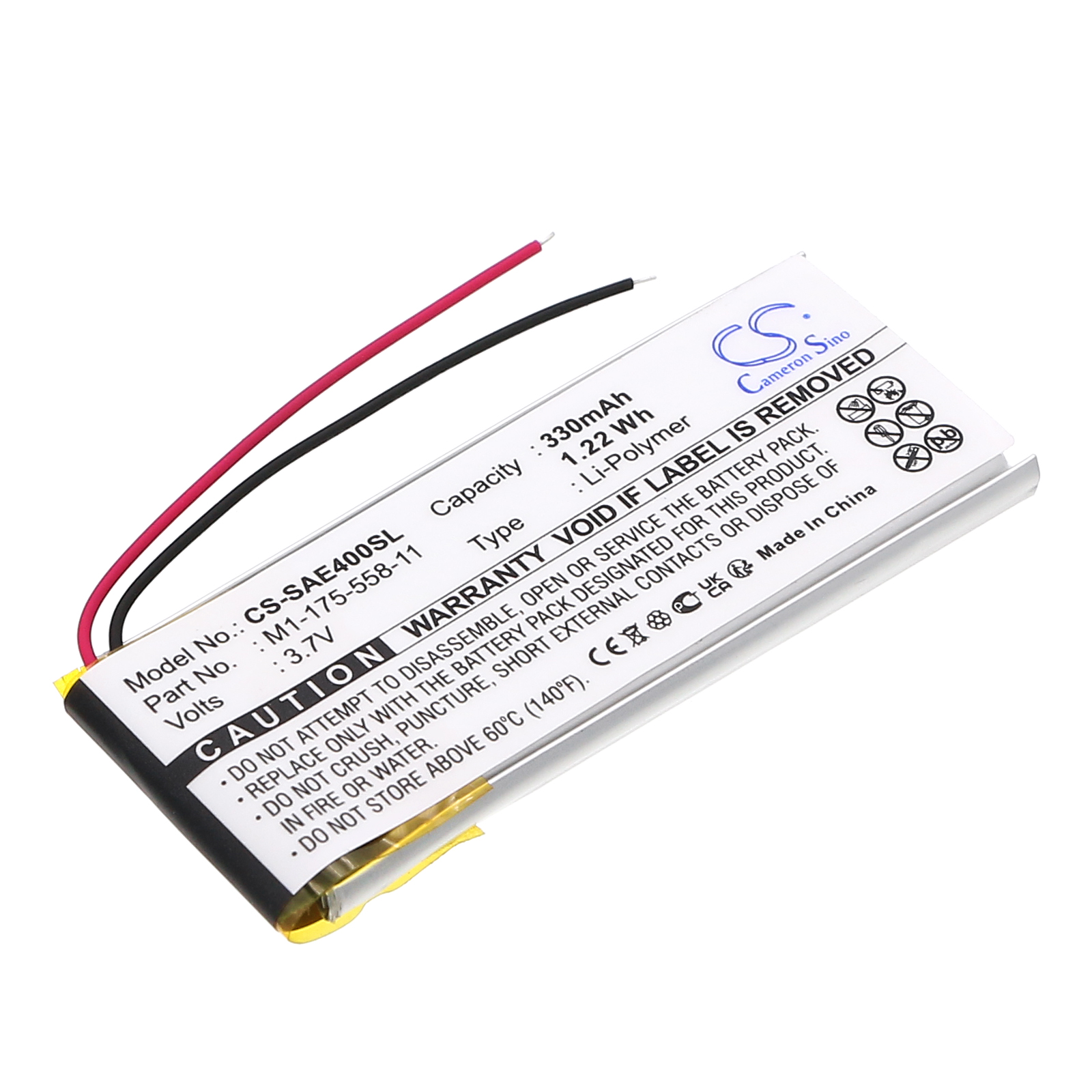 330 mAh for Sony 1-175-558-11,MR11-2788