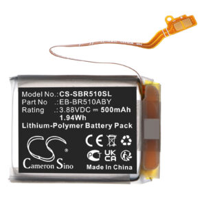 Replacement Battery for Samsung EB-BR510ABY, Galaxy Buds Pro 2, SM-R510, EP-QR510 Charging Case, Li-Polymer 500mAh
