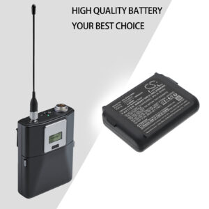 Replacement Battery for SHURE ADX1 Transmitters, SB910, 95A24832, Lithium-ion 1800mAh, 3.7V
