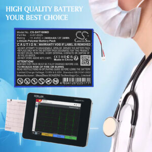 Replacement Battery for Schiller FT1 ECG, Li-Polymer 2400mAh 11.4V