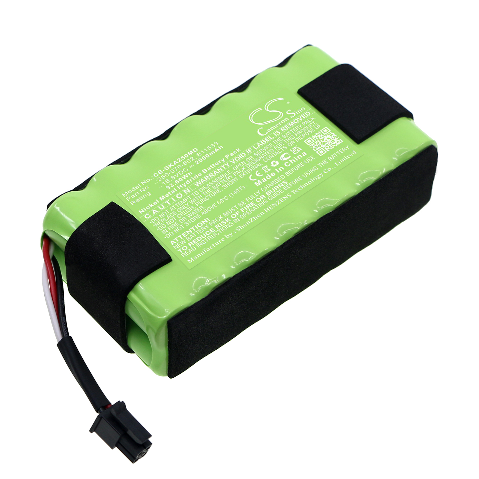2000 mAh for Physio-Control 250-070-602