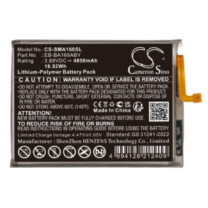 Replacement Battery for Samsung Galaxy A16 5G, EB-BA166ABY, Li-Polymer 4850mAh