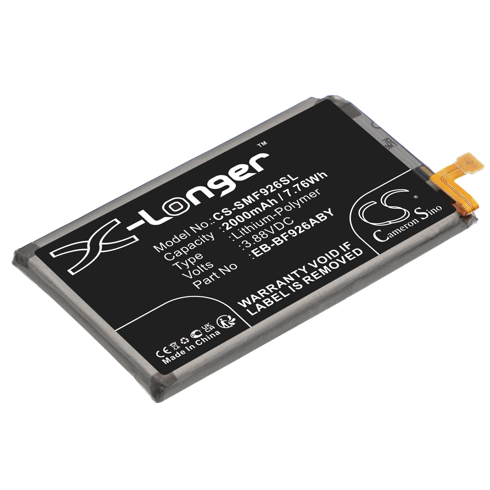 2000 mAh for Samsung EB-BF926ABY,GH82-26236A