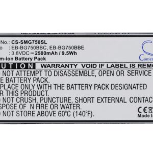 2500 mAh for Samsung EB-BG750BBC,EB-BG750BBE