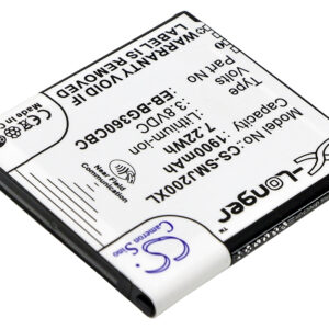 1900 mAh for Samsung EB-BG360BBE,EB-BG360CBC,EB-BG360CBE,EB-BG360CBU,EB-BG360CBZ