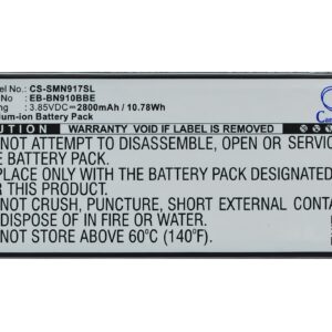2800 mAh for Samsung EB-BN910BBE,EB-BN910BBK,EB-BN910BBT,EB-BN910BBU