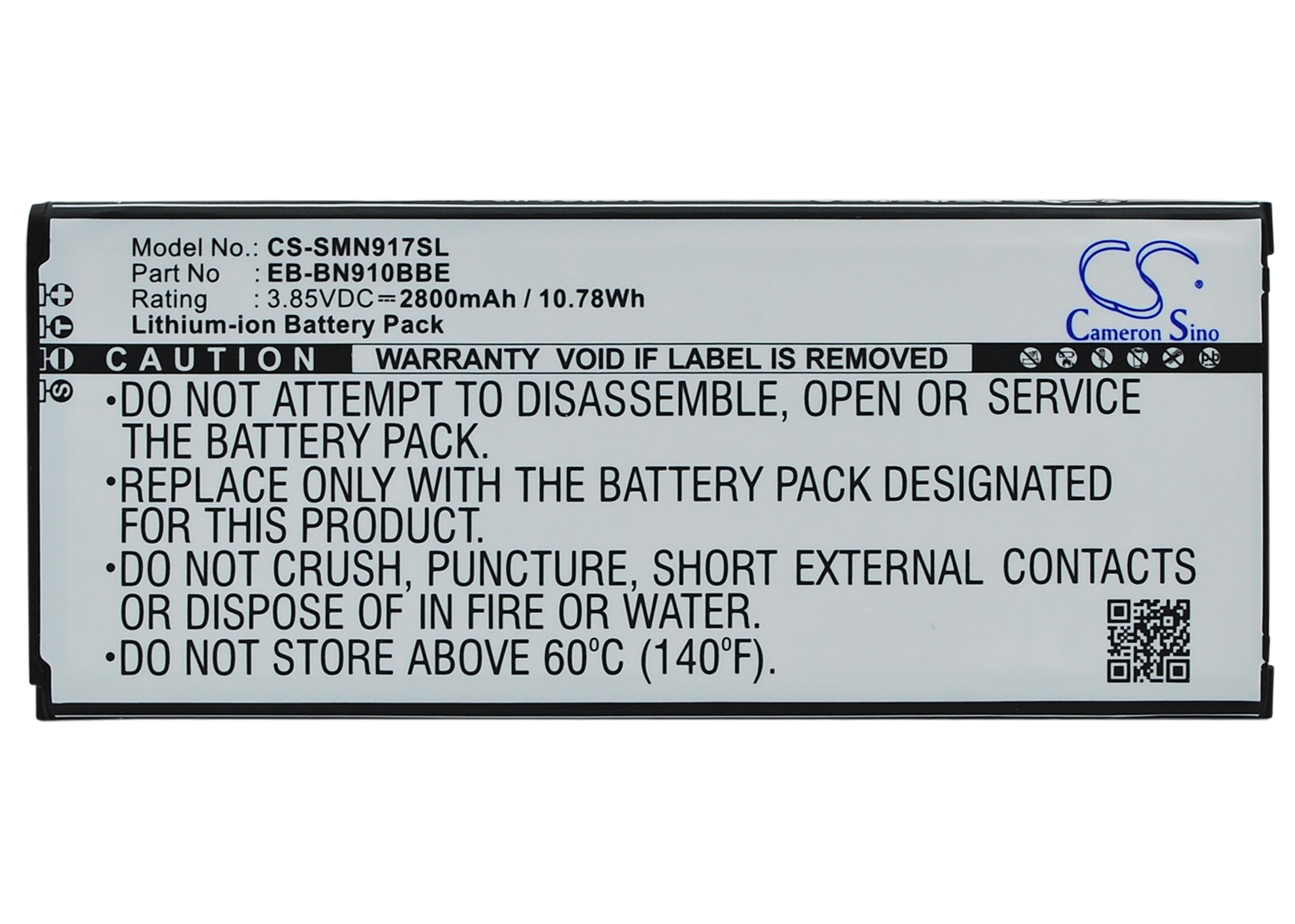2800 mAh for Samsung EB-BN910BBE,EB-BN910BBK,EB-BN910BBT,EB-BN910BBU