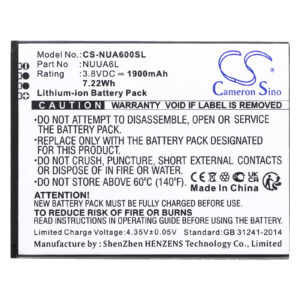1900 mAh for NUU NUUA6L